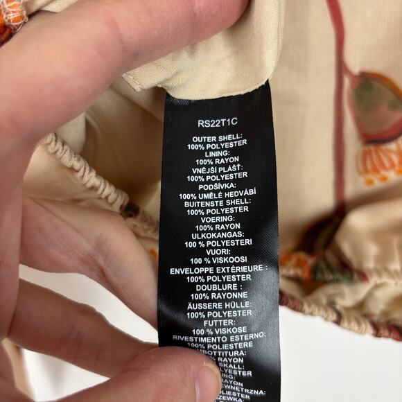 Andrea Iyamah NEW Halima Crop Top Tan Eucalyptus Print XL resort tropical - Picture 12 of 14